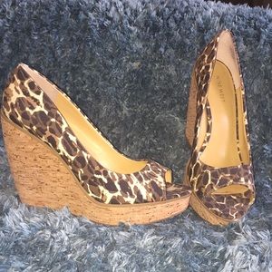 Nine West canvas wedges